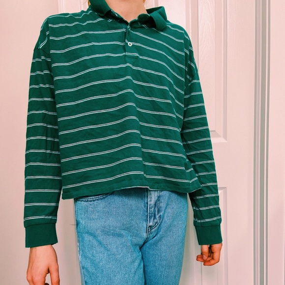 LONG SLEEVED CROPPED POLO SHIRT - Picture 2 of 3